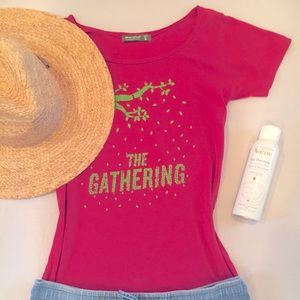 SOLD! Organic Cotton Raspberry Graphic Tissue Tee in Sz Med by Alternative Earth